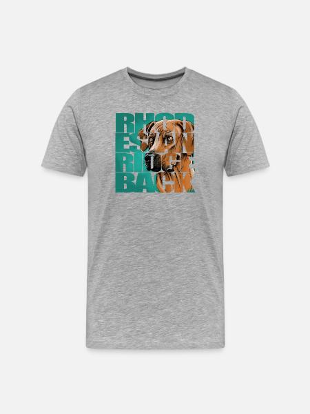 Rhodesian Ridgeback - T-shirt bio Premium Homme - gris chiné