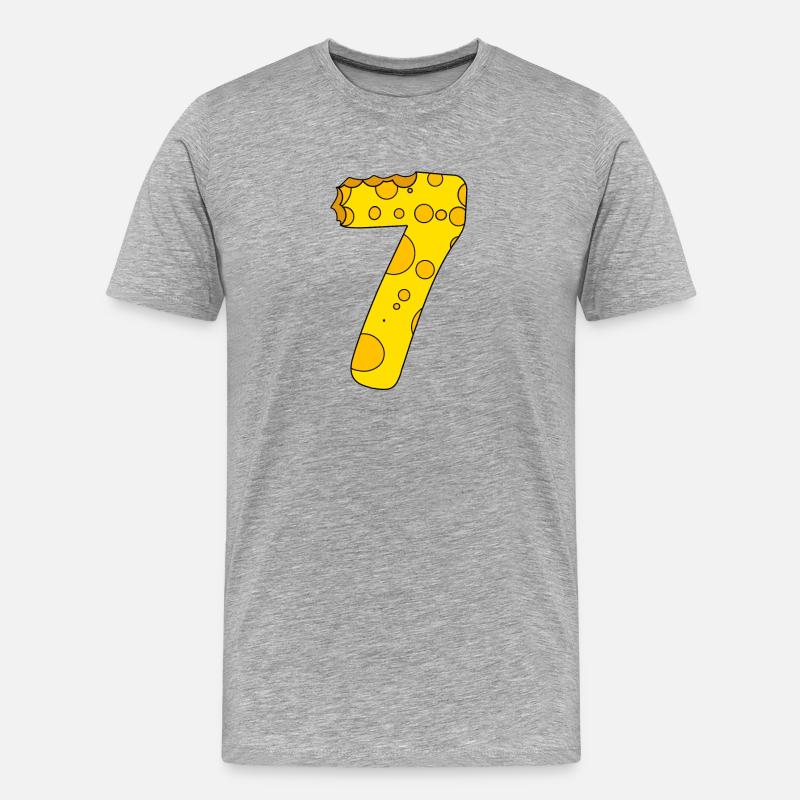 Numéro 7 Digit Cheese - T-shirt bio Premium Homme - gris chiné