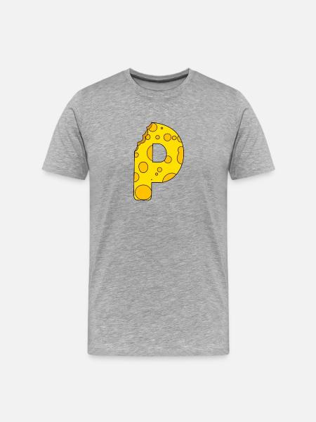 Letter P - Men's Premium Organic T-Shirt - heather grey
