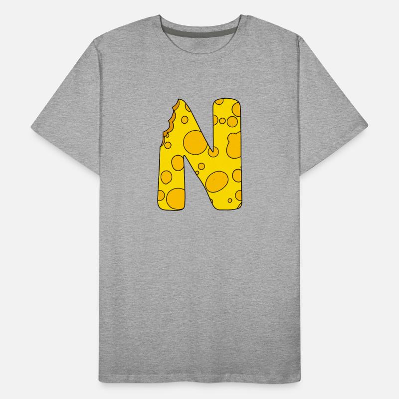Buchstabe N Männer Premium Bio T-Shirt