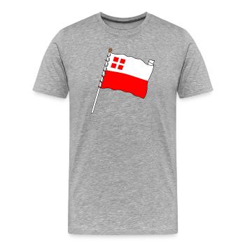 Drapeau province Utrecht - T-shirt bio Premium Homme - gris chiné - Devant - Damien (186cm)
