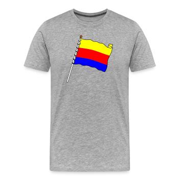 Flagge der Flagge der Provinz Nordholland - Männer Premium Bio T-Shirt - Grau meliert - Vorne - Damien (186cm)