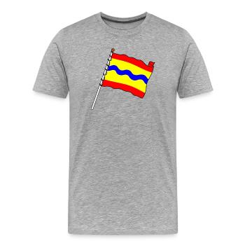 Drapeau Overijssel le drapeau de la province d’Overijselse - T-shirt bio Premium Homme - gris chiné - Devant - Damien (186cm)
