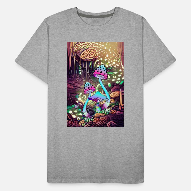 Magic Mushroom Landscape artwork Men's Premium Organic T-Shirt
