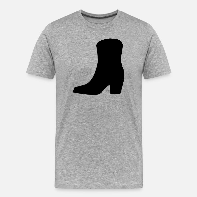 Damen Westernstiefel - Männer Premium Bio T-Shirt - Grau meliert