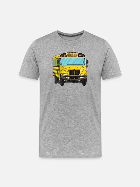 School bus - Men's Premium Organic T-Shirt - heather grey