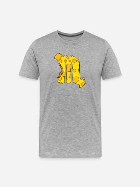 Sternzeichen Skorpion - Männer Premium Bio T-Shirt - Grau meliert