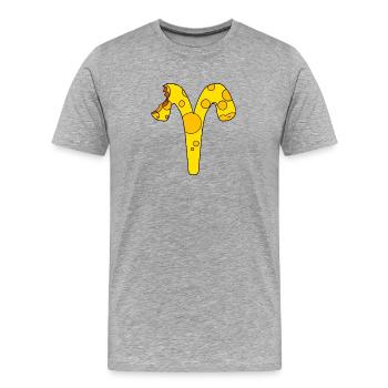 Zodiac sign Aries - Men's Premium Organic T-Shirt - heather grey - Front - Damien (186cm)