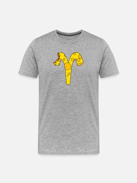 Sternzeichen Widder - Männer Premium Bio T-Shirt - Grau meliert