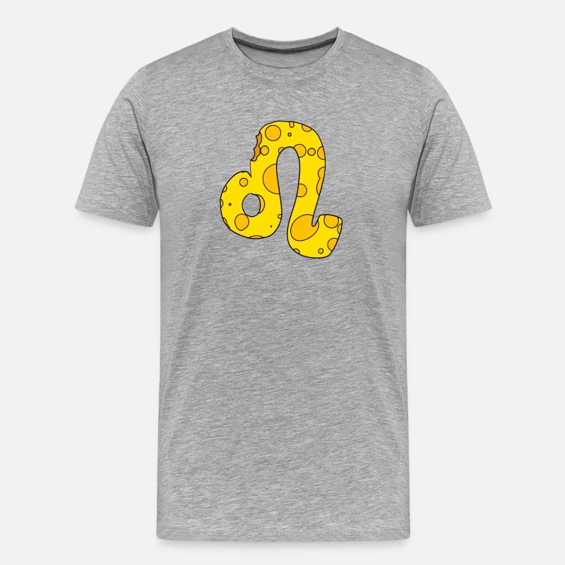 Sternzeichen Löwe - Männer Premium Bio T-Shirt - Grau meliert