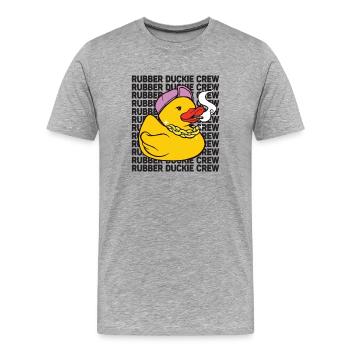 Rubber Duck Rubber Duckie Crew - Men's Premium Organic T-Shirt - heather grey - Front - Damien (186cm)