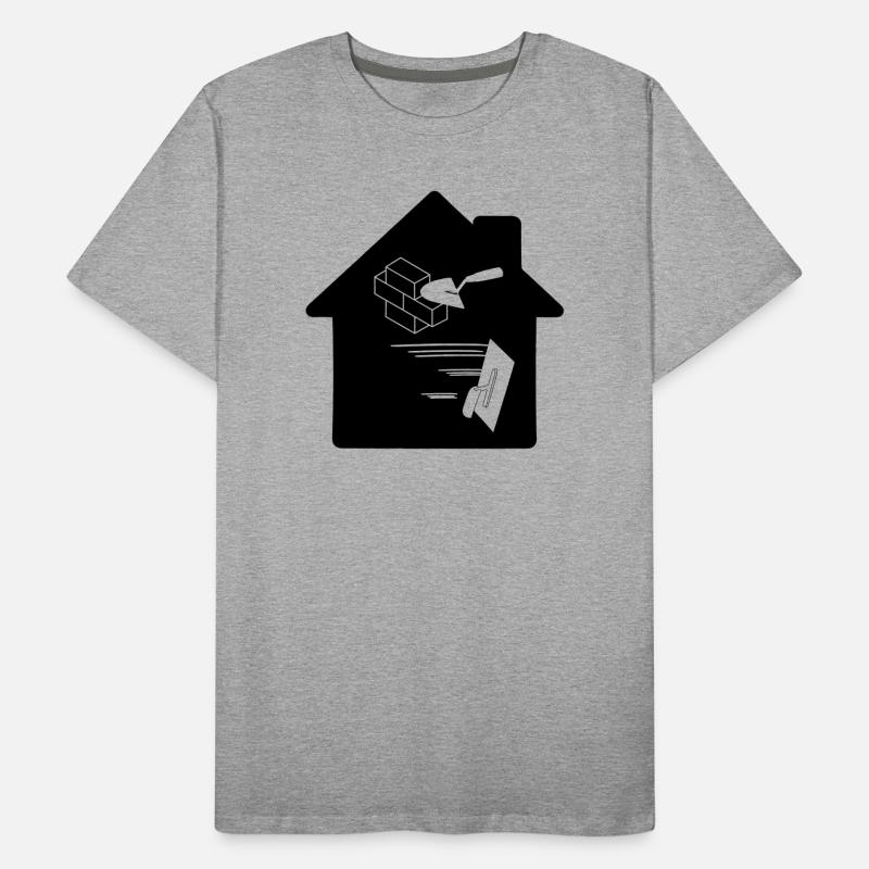 Bricklayer plasterer company logo Men's Premium Organic T-Shirt