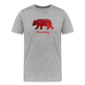 Barbe paille - T-shirt bio Premium Homme - gris chiné - Devant - Damien (186cm)