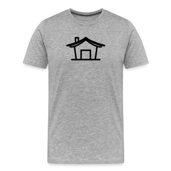 House - Men's Premium Organic T-Shirt - heather grey - Front - Damien (186cm)