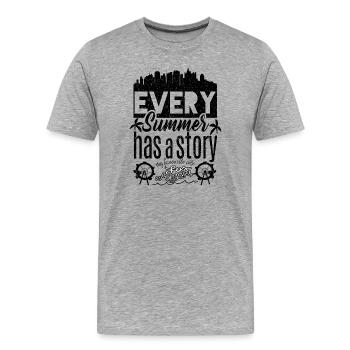 Every summer has a story, Los Angeles my city - T-shirt bio Premium Homme - gris chiné - Devant - Damien (186cm)