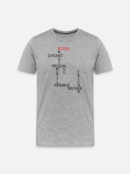 Mots fléchés - T-shirt bio Premium Homme - gris chiné