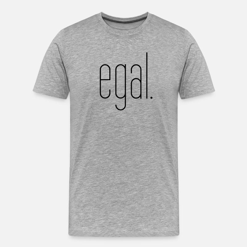 egal - Männer Premium Bio T-Shirt - Grau meliert