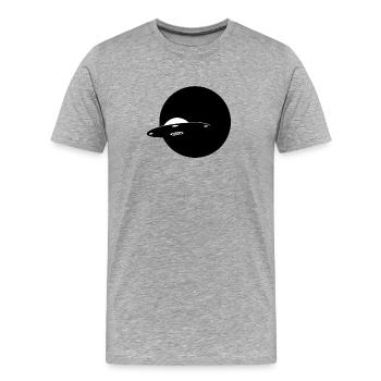 OVNI - T-shirt bio Premium Homme - gris chiné - Devant - Damien (186cm)