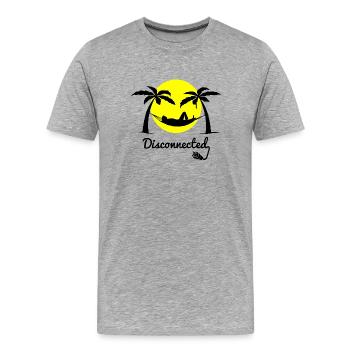 Disconnected - T-shirt bio Premium Homme - gris chiné - Devant - Damien (186cm)
