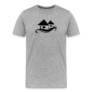 House - Men's Premium Organic T-Shirt - heather grey - Front - Damien (186cm)
