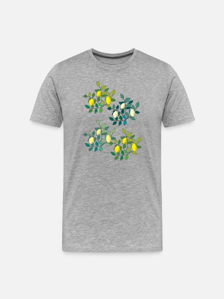 citrons 4x - T-shirt bio Premium Homme - gris chiné