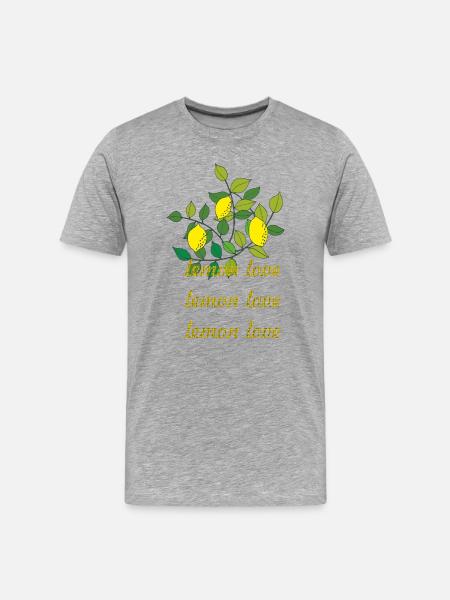 lemon love - Men's Premium Organic T-Shirt - heather grey