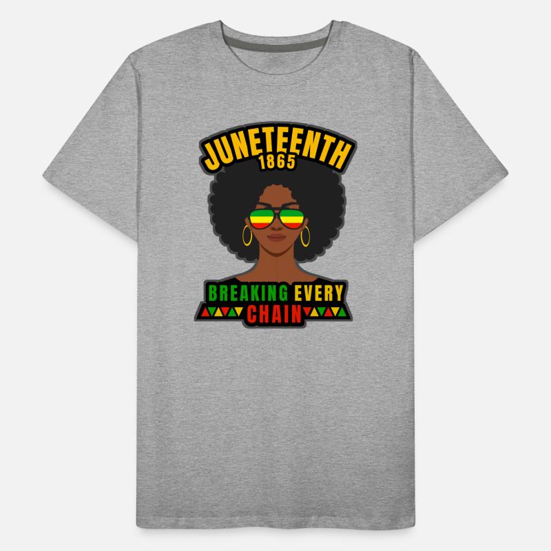 Juneteenth Afro Männer Premium Bio T-Shirt