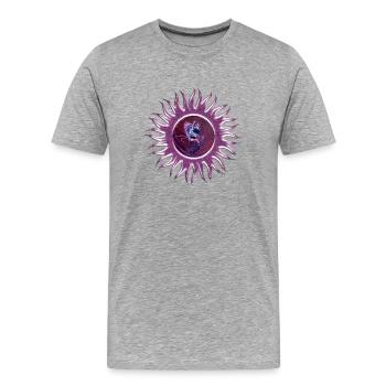 Volez avec un oiseau fantastique - T-shirt bio Premium Homme - gris chiné - Devant - Damien (186cm)