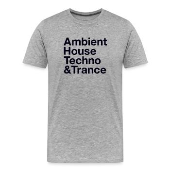 Rave Music Style Techno House Music - Männer Premium Bio T-Shirt - Grau meliert - Vorne - Damien (186cm)