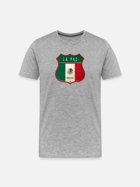 La Paz Mexico crest design - Men's Premium Organic T-Shirt - heather grey