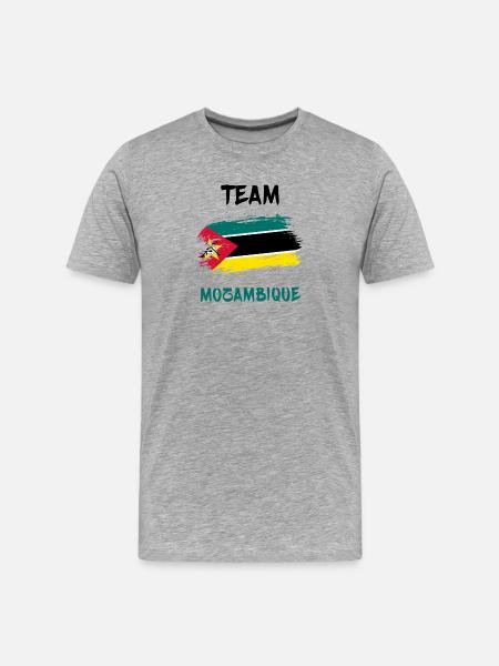 Team Mozambique flags design - Men's Premium Organic T-Shirt - heather grey