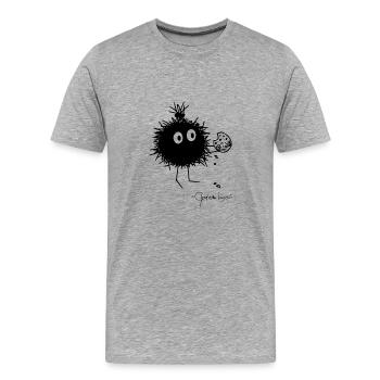 Flauschtier krümelt © Chyropterum Innoxius - Männer Premium Bio T-Shirt - Grau meliert - Vorne - Damien (186cm)