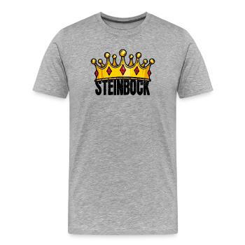 Gezeiten Esoterik Spruch Steinbock Tierkreis - Männer Premium Bio T-Shirt - Grau meliert - Vorne - Damien (186cm)