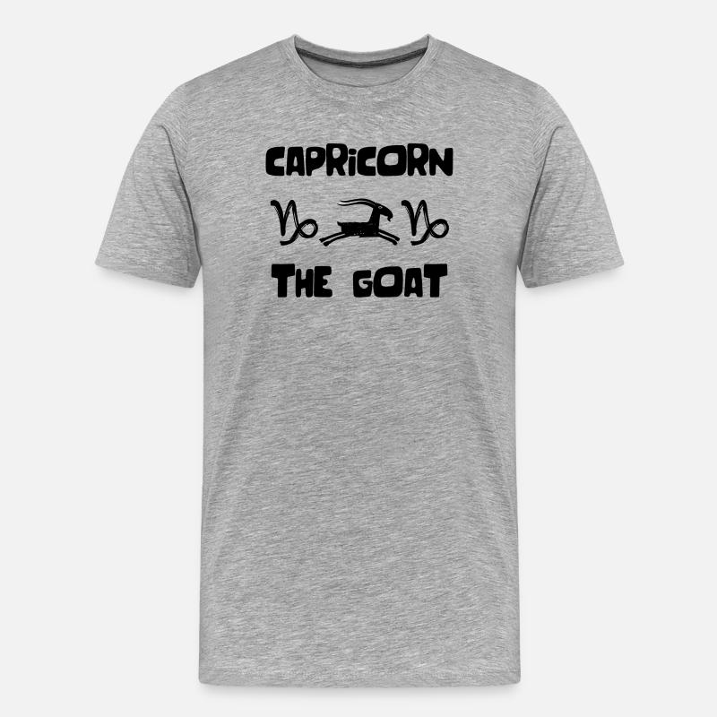 Steinbock Statement Astronomie Tierkreiszeichen - Männer Premium Bio T-Shirt - Grau meliert