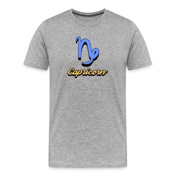 Tide Horoscope Capricorn Sky Astronomy - Men's Premium Organic T-Shirt - heather grey - Front - Damien (186cm)
