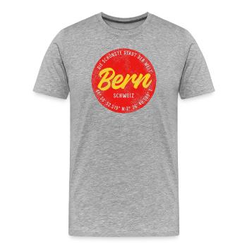 Bern Kreis Logo – Die schönste Stadt - Männer Premium Bio T-Shirt - Grau meliert - Vorne - Damien (186cm)