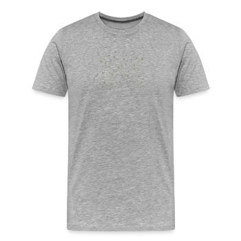 Stars Starry Sky Galaxy Milky Way - Men's Premium Organic T-Shirt - heather grey - Front - Damien (186cm)