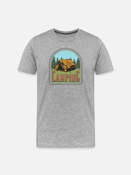 Camping - Men's Premium Organic T-Shirt - heather grey