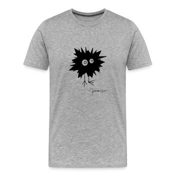 Woolly Beastie flashed © Chyropterum Innoxius - Men's Premium Organic T-Shirt - heather grey - Front - Damien (186cm)