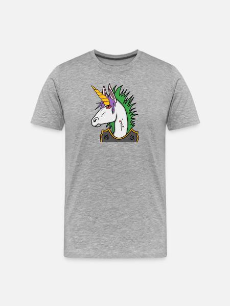 Punk Unicorn - Men's Premium Organic T-Shirt - heather grey
