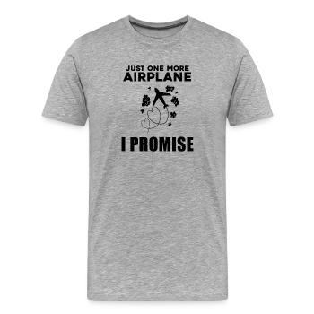 Flugzeuge Flugzeug Pilot Geschenk - Männer Premium Bio T-Shirt - Grau meliert - Vorne - Damien (186cm)