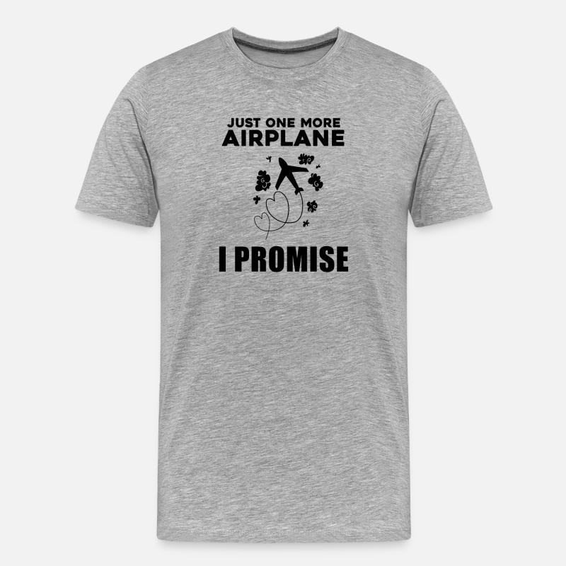 Flugzeuge Flugzeug Pilot Geschenk - Männer Premium Bio T-Shirt - Grau meliert