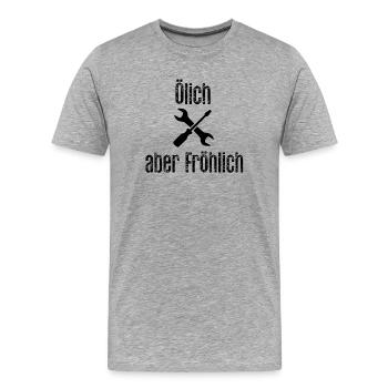 Mechaniker und Schrauber - Männer Premium Bio T-Shirt - Grau meliert - Vorne - Damien (186cm)