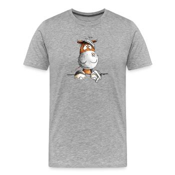 Sick horse with bandage is ready - Men's Premium Organic T-Shirt - heather grey - Front - Damien (186cm)
