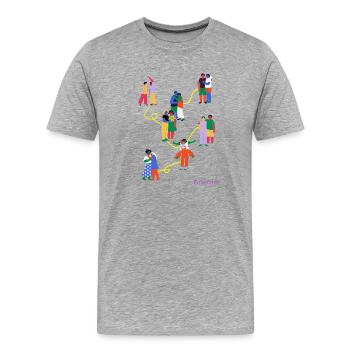 Tanzen - Männer Premium Bio T-Shirt - Grau meliert - Vorne - Damien (186cm)
