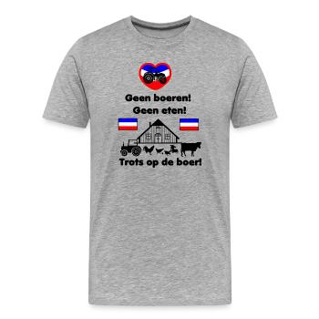 Keine Bauern keine Lebensmittel Flaggen Bauernprotest - Männer Premium Bio T-Shirt - Grau meliert - Vorne - Damien (186cm)