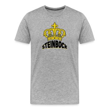 Steinbock Horoskop Spruch Sternzeichen Aberglaube - Männer Premium Bio T-Shirt - Grau meliert - Vorne - Damien (186cm)