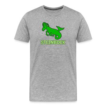Capricorn Saying Horoscope Astrology Galaxy - Men's Premium Organic T-Shirt - heather grey - Front - Damien (186cm)