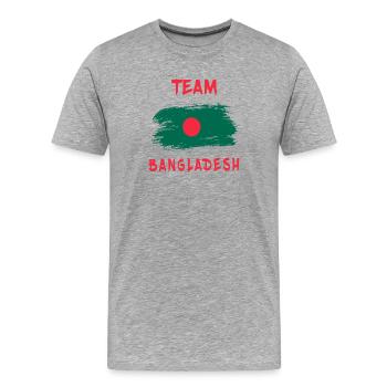 Team Bangladesch Flaggen Design - Männer Premium Bio T-Shirt - Grau meliert - Vorne - Damien (186cm)