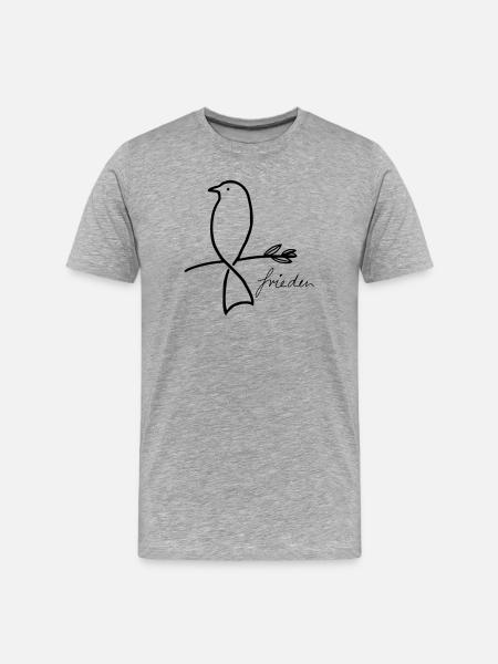 Peace - Men's Premium Organic T-Shirt - heather grey